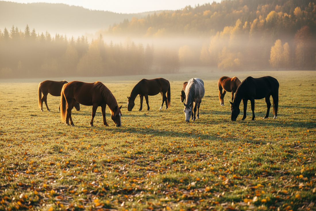 Weniger Weide, mehr Heu: Wie du dein Pferd im Herbst richtig auf die Futterumstellung vorbereitest