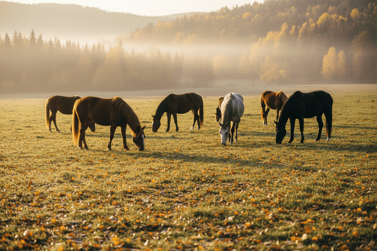 Weniger Weide, mehr Heu: Wie du dein Pferd im Herbst richtig auf die Futterumstellung vorbereitest - B.H. Products GmbH